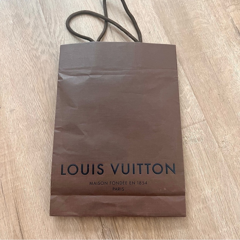 LOUIS VUITTON‎ Brown Shopping Tote Bag Authentic Paper Gift Bag, 8” X 11”